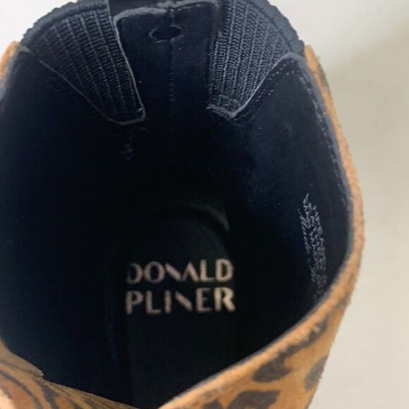 Donald Pliner Suede Boots Leather Animal Print‎ Combat Hiker Biker 7 NEW - Picture 10 of 12